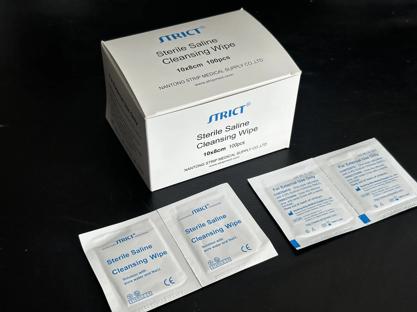 Sterile Saline Wipes